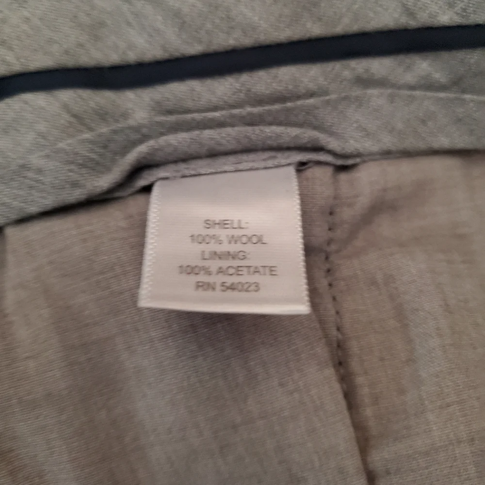 ◇ Banana Republic Mens Gray Wool Flat Front Trousers Size 31/32